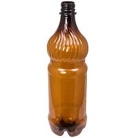 Купить бутылка пластиковая 1000мл с узким горлом без пробки с фигурным дном pet коричневый 1/60 в Казани