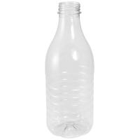 Купить бутылка пластиковая 1000мл с широким горлом без пробки с плоским дном прозрачная 1/100 в Казани