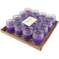 Свеча в стекле h45d50 мм 16 шт/уп СИРЕНЕВАЯ ЛАВАНДА "Horizon Candles" Купить свеча в стекле h45d50 мм 16 шт/уп сиреневая лаванда "horizon candles" в Казани