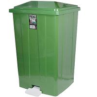 Купить бак мусорный прямоугольный 85л дхшхв 440х410х705 мм с педалью пластик зеленый bora 1/3, 1 шт. в Казани