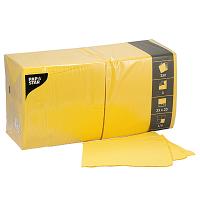 Купить салфетка бумажная желтая 33х33 см 3-слойные 250 шт/уп papstar 1/4 в Казани