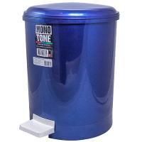 Купить контейнер мусорный круглый 20л н415хd310 мм с педалью пластик синий bora 1/6 в Казани