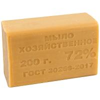 Купить мыло хозяйственное 200 г 72% прямоугольное светлое с натуральным запахом без упаковки "калужский блеск" 1/60 в Казани