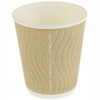 Купить стакан бумажный 300мл d90 мм 2-сл для горячих напитков гофрированный крафт scandipakk, 40 шт./упак в Казани