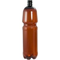 Купить бутылка пластиковая 1500мл с узким горлом без пробки с фигурным дном pet коричневый 1/50, 50 шт./упак в Казани