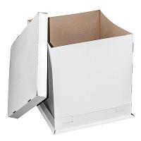 Купить коробка для торта дхшхв 460х460х500 мм до 5 кг квадратная картон белый 1/20 в Казани