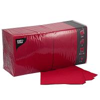Купить салфетка бумажная красная 33х33 см 3-слойные 250 шт/уп papstar 1/4, 1 шт. в Казани