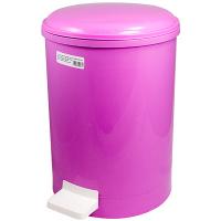 Купить контейнер мусорный круглый 20л н415хd310 мм с педалью пластик розовый bora 1/6 в Казани