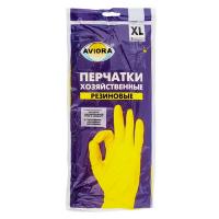 Купить перчатки хозяйственные xl желтые "aviora" 1/1, 1 шт. в Казани