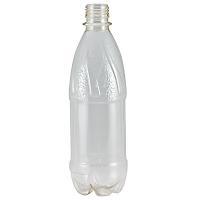 Купить бутылка пластиковая 500мл с узким горлом без пробки с фигурным дном pet прозрачный 1/100 в Казани