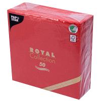 Купить салфетка бумажная красная 40х40 см 1-слойные 50 шт/уп royal papstar 1/5, 1 шт. в Казани