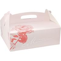 Купить коробка для пирожных дхшхв 260х220х90 мм картон розовая papstar 1/15/150, 15 шт./упак в Казани