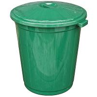 Купить бак мусорный 105л н660хd600 мм круглый пластиковый зеленый пхт 1/1 в Казани