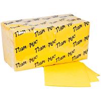 Купить салфетка бумажная желтая 33х33 см 1-слойные 300 шт/уп папирус 1/8 в Казани