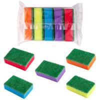 Губка для мытья посуды универсальная 95х65х27 мм 5 шт MAXI с зелёным абразивом РАЗНОЦВЕТНЫЙ ПОРОЛОН "ALMIN" Купить губка для мытья посуды универсальная 95х65х27 мм 5 шт maxi с зелёным абразивом разноцветный поролон "almin" в Казани