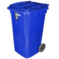 Купить бак мусорный прямоугольный 240л дхшхв 730х580х1050 мм на колесах пластик синий bora 1/1, 1 шт. в Казани