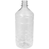 Купить бутылка пластиковая 1000мл с узким горлом без пробки с плоским дном pet прозрачный 1/100 в Казани