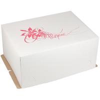 Купить коробка для торта дхшхв 360х270х170 мм до 2 кг прямоугольная картонная с рисунком 1/100 в Казани